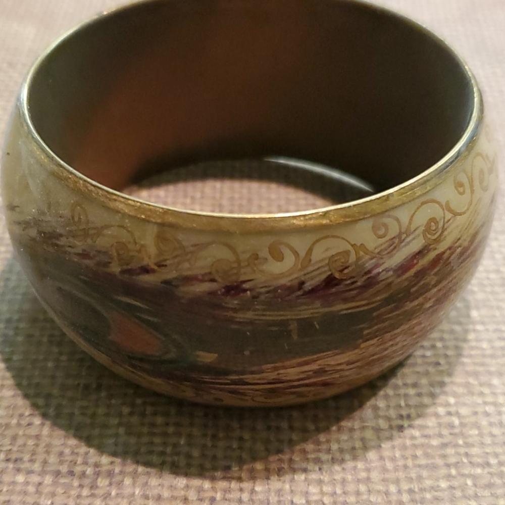 Peacock Feather Bangle